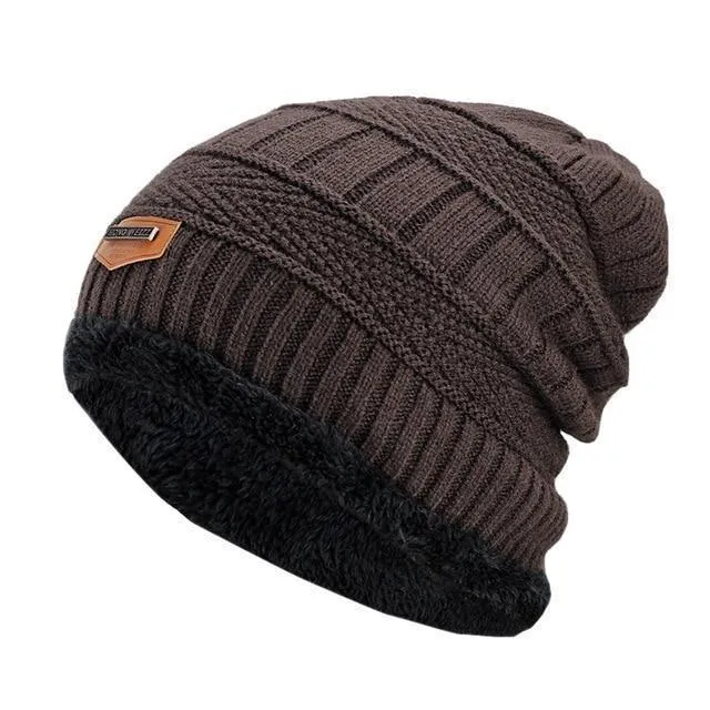 black hats Fall Hat Thick and warm and Bonnet Skullies Beanie Soft Knitted Beanies Cotton