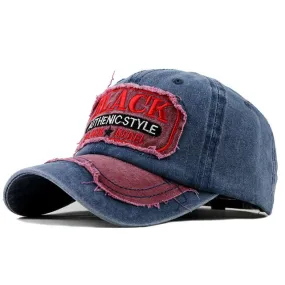 Black Rebel Authentic Style Embroidered Baseball Cap