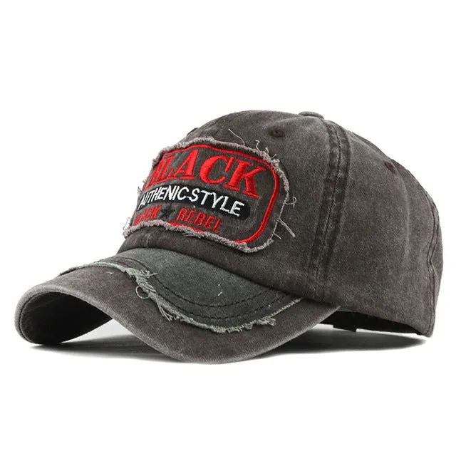 Black Rebel Authentic Style Embroidered Baseball Cap