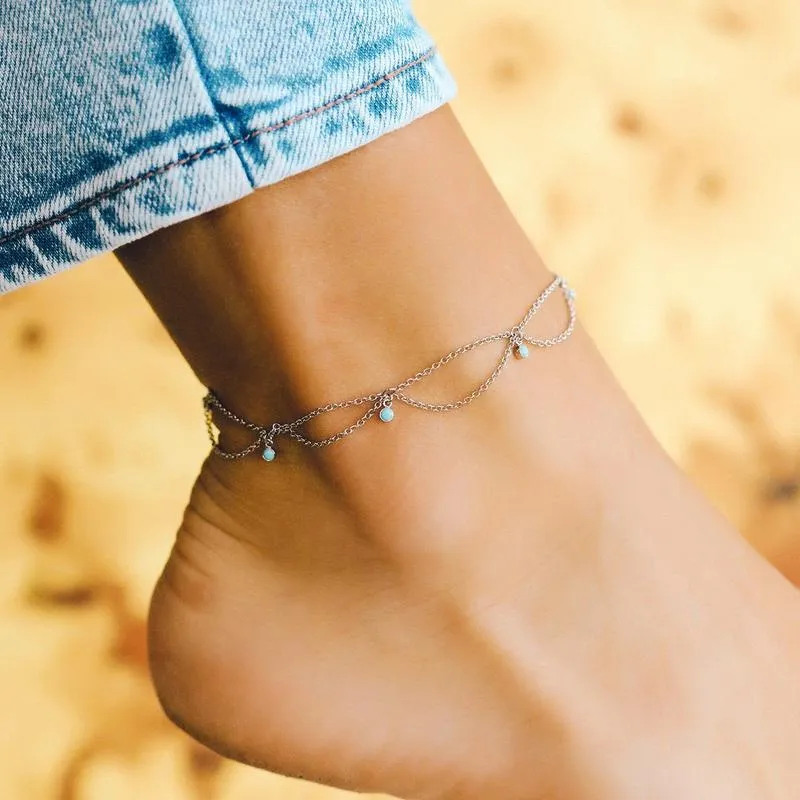 Bondi Silver Anklet