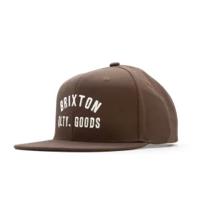 Brixton Woodburn Netplus Snapback Cap - Brown