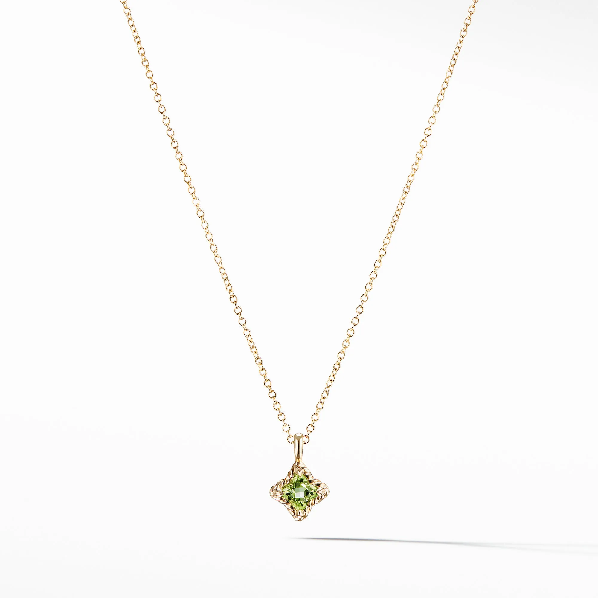 Cable Collectibles® Kids Quad Charm Necklace with Peridot in 18K Gold