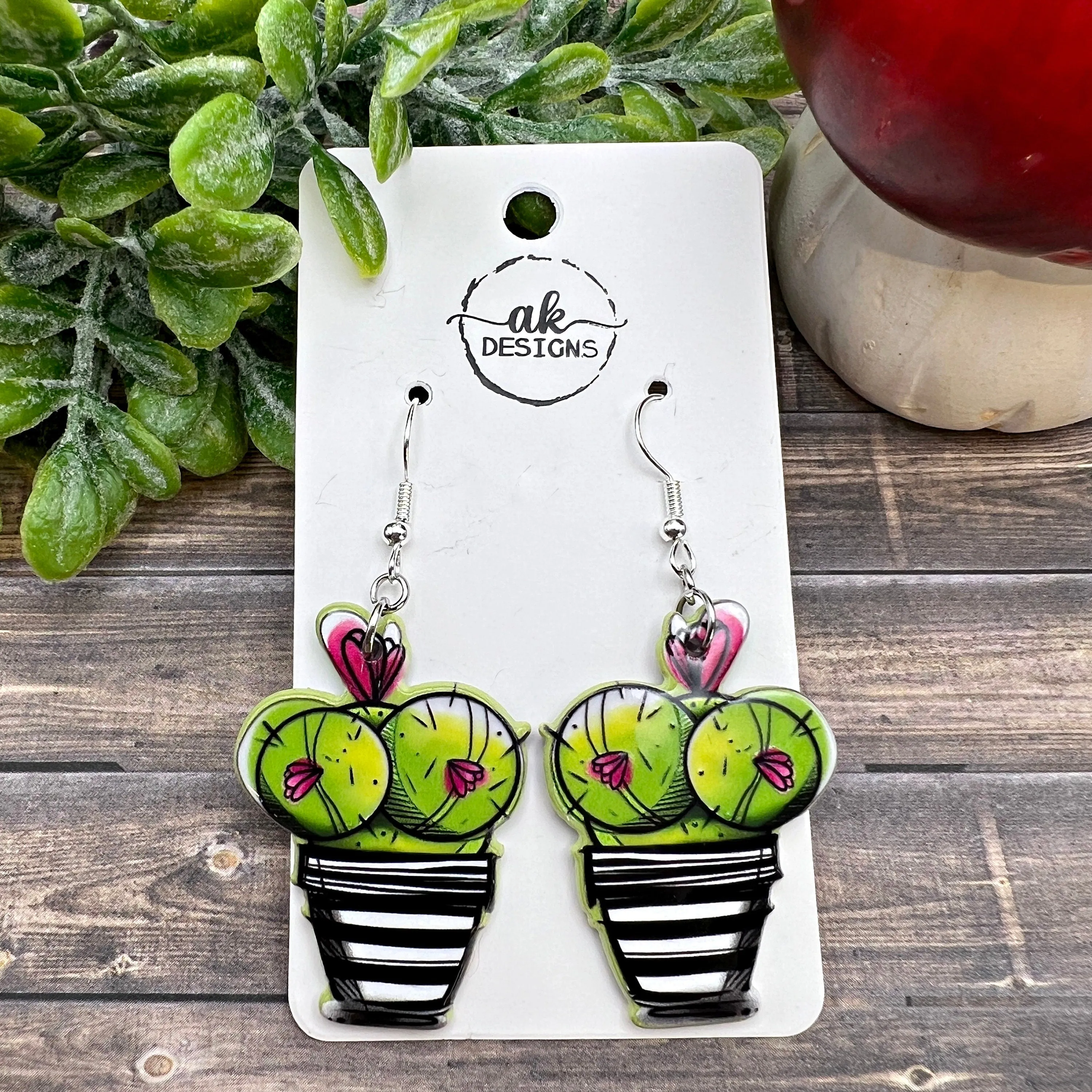 Cactus Boobs Plant Earrings