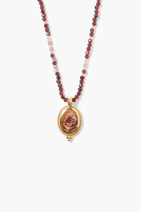 Calypso Necklace Garnet Mix