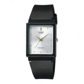 Casio Rectangular Analogue White Dial Resin Strap Unisex Watch| MQ-38-7ADF