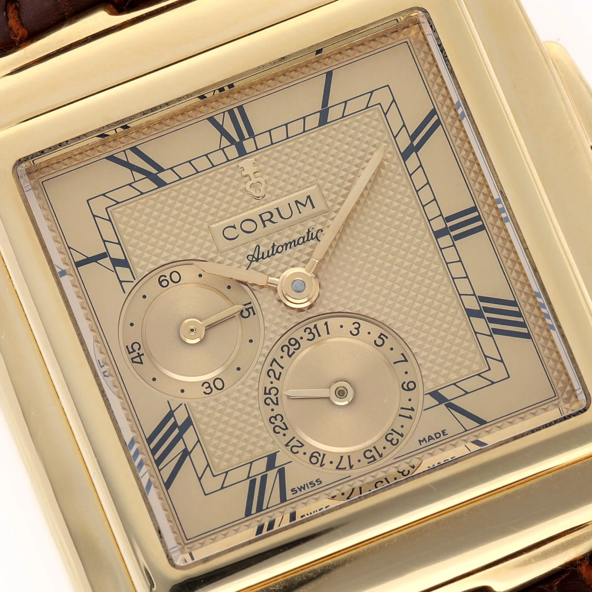 Corum Quadratus 74.121.56 Yellow Gold Square Dress Watch