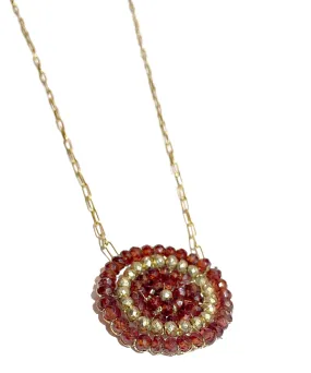 Danielle Welmond | Garnet & Gold Pyrite Necklace