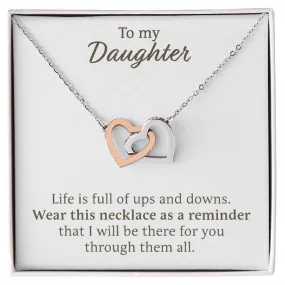 Daughter Necklace, Best Necklace for Daughter, Gift for Daughter, Interlocking Hearts Necklace