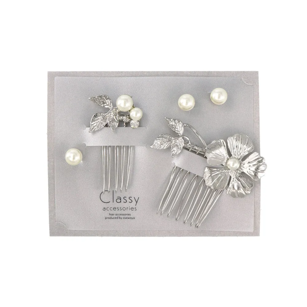 Decorative Spiral Hairpin and Slide Comb Set