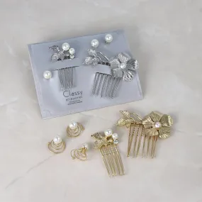 Decorative Spiral Hairpin and Slide Comb Set