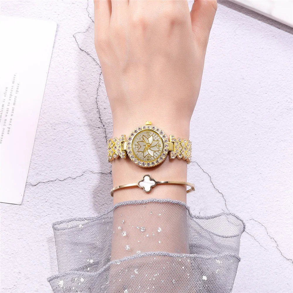 Diamond-Encrusted Starry Bracelet Watch Women's Watch Gift