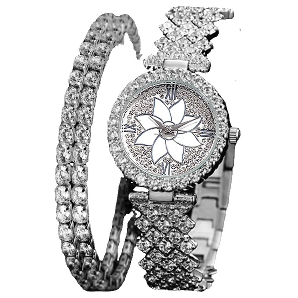 Diamond-Encrusted Starry Bracelet Watch Women's Watch Gift