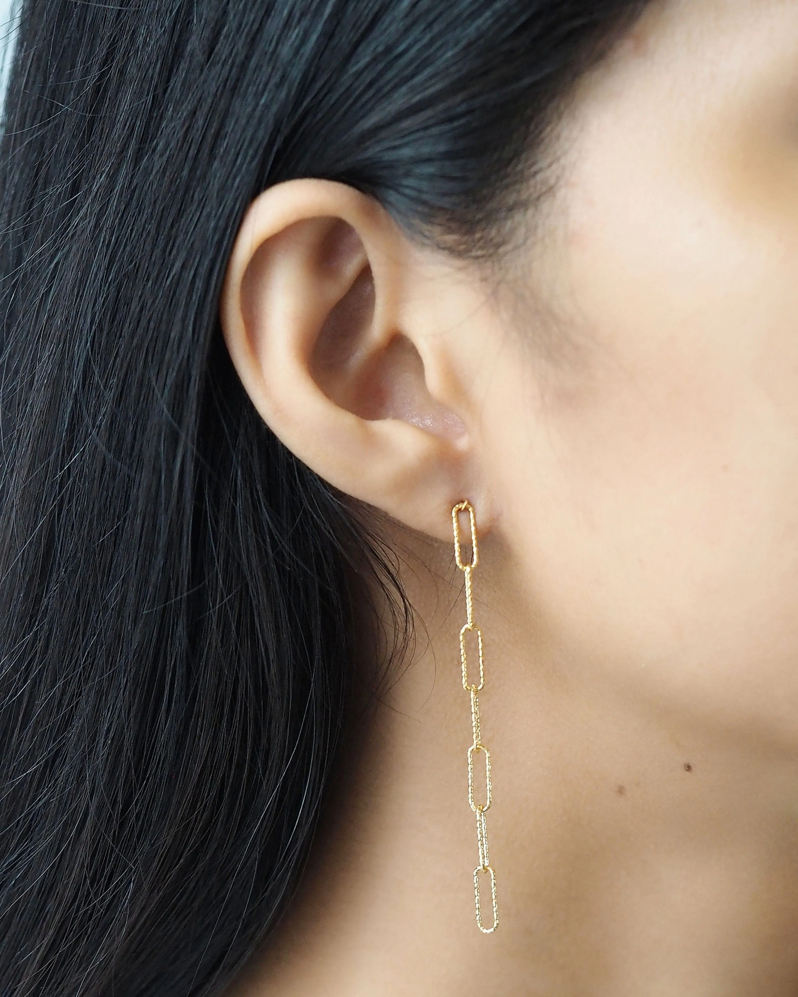 Drop Link Chain Earrings