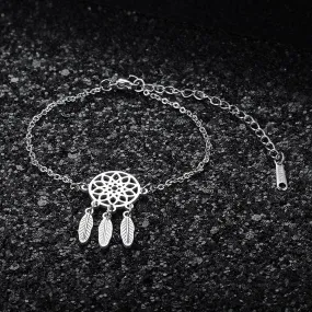 European And American Jewelry Accessories Stainless Steel Double Hole Dream Catcher Bracelet