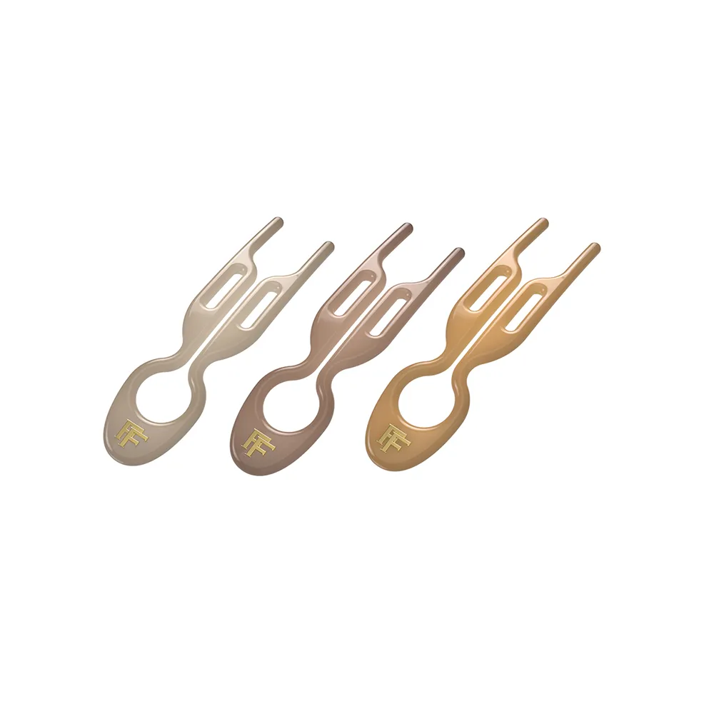 Fiona Franchimon - No. 1 Hairpin Paris Collection - Soft Beige, Satin Sand and Smooth Caramel (3 per box)