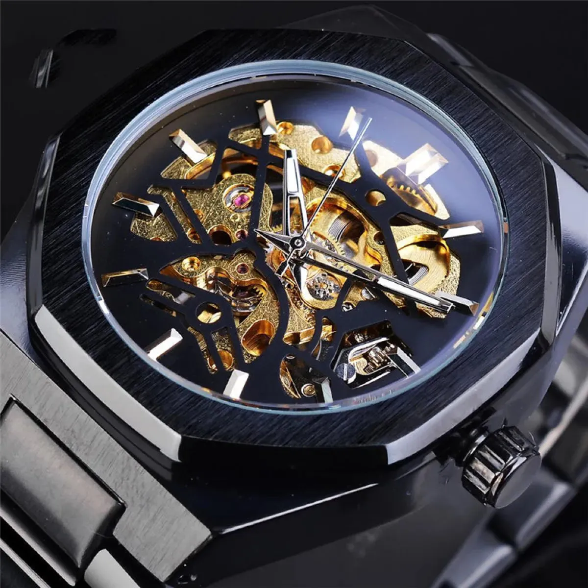 Fusini Automatic Hollow Mechanical Watch – European & American Casual Fashion