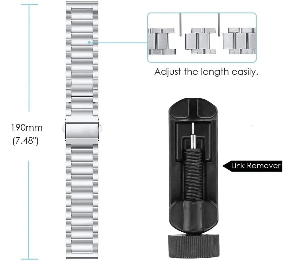 Galaxy Watch FE 40mm, Galaxy Watch 7/6/5/4 (40mm/44mm) Metal Watch Band | Fintie