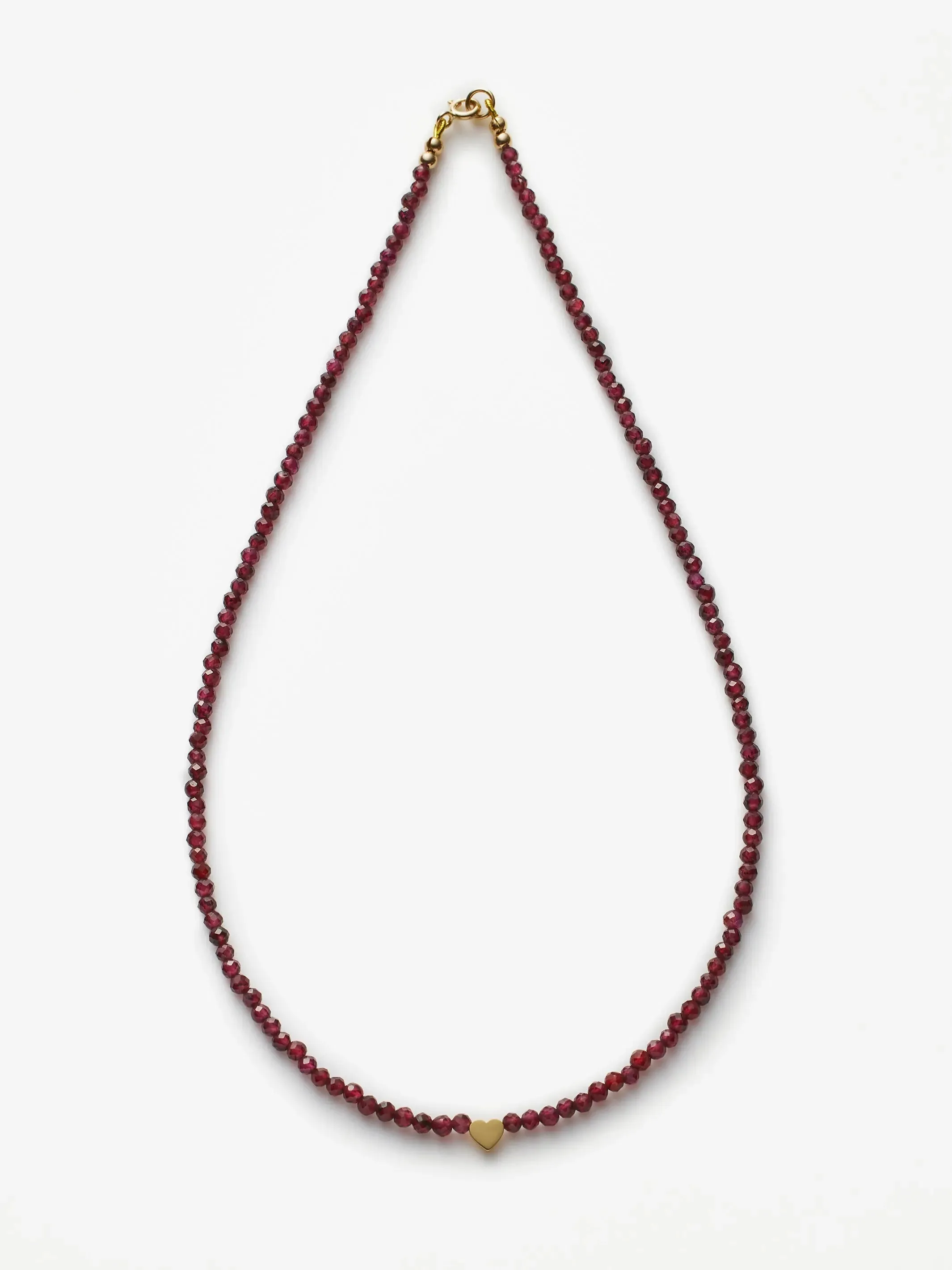 Garnet Heart Necklace