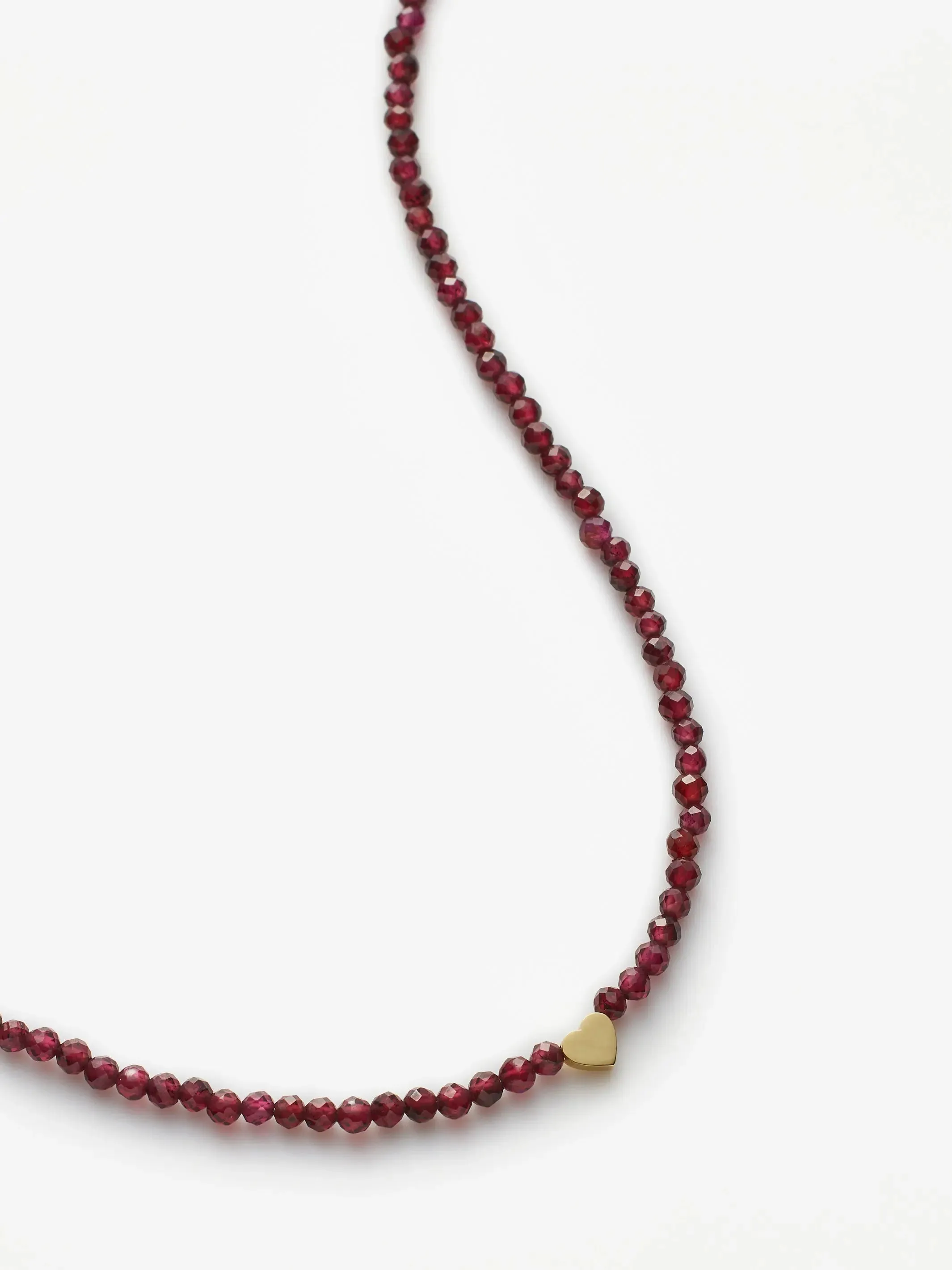 Garnet Heart Necklace