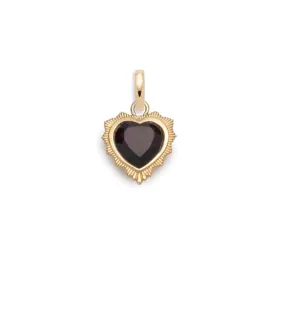 Gemstone Heart - Love : Garnet Medallion with Annex Link