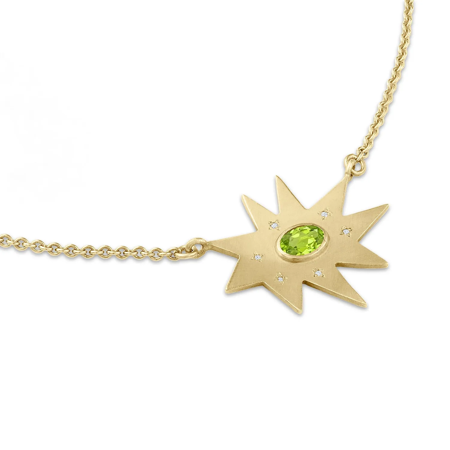 Gold Maxi KAPOW! Necklace: Peridot