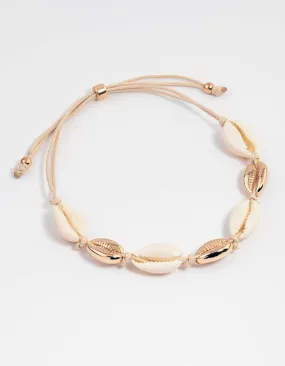 Gold Multi Shell Anklet