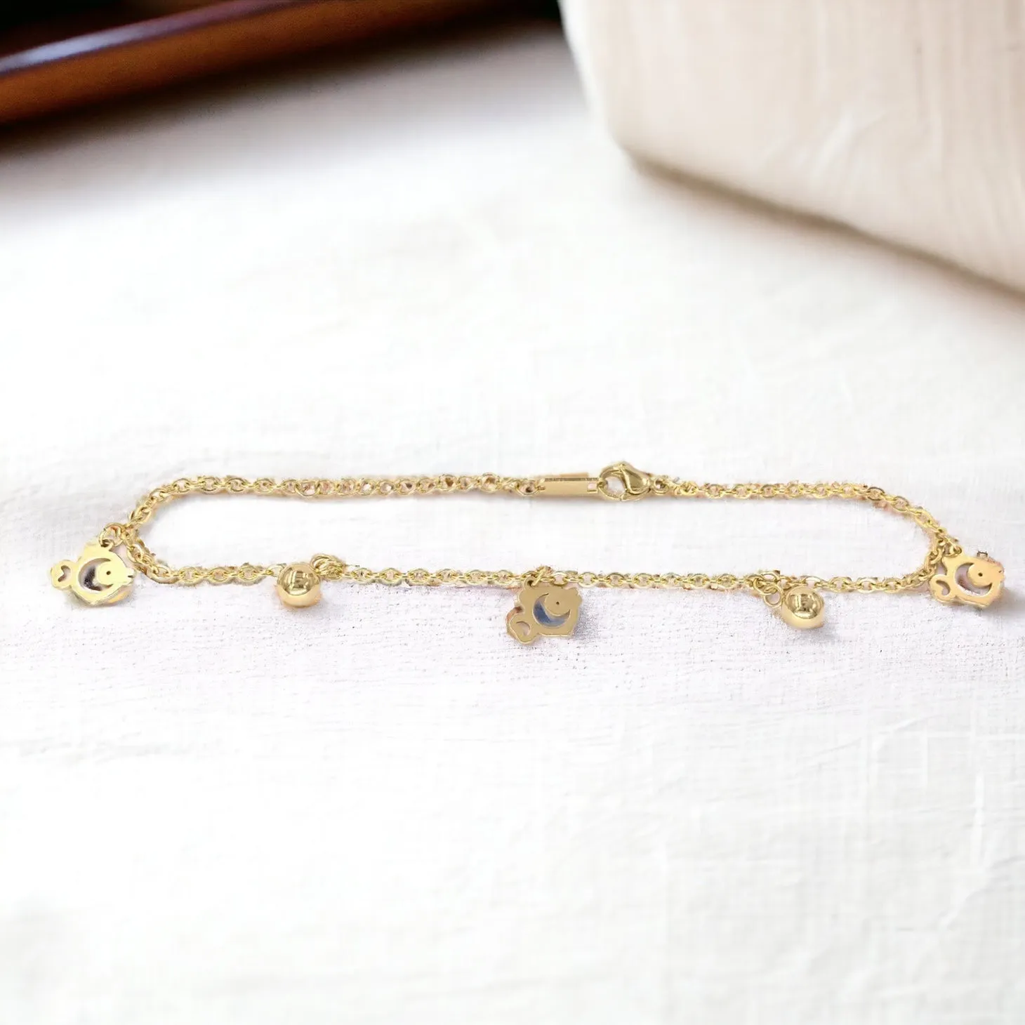 Gold or Silver Fish Charm Anklet