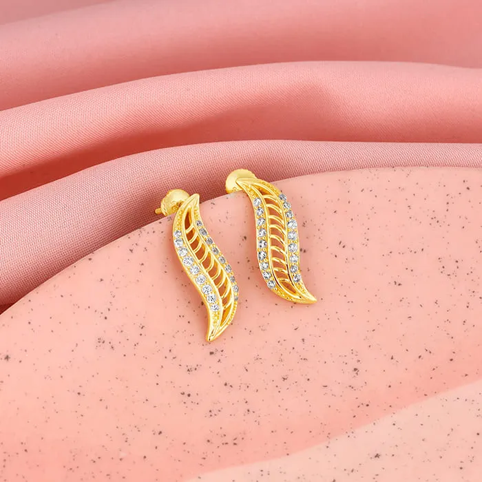 Golden Wavelet Earrings