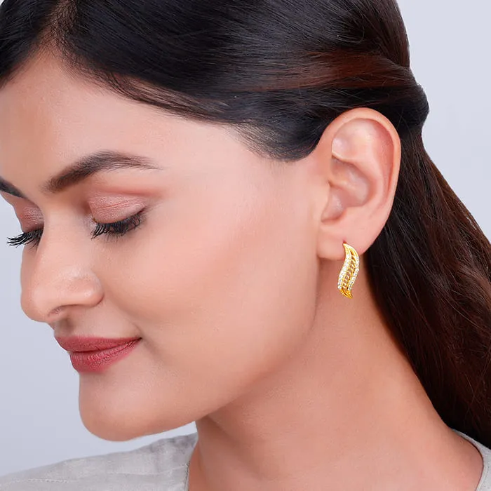 Golden Wavelet Earrings