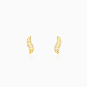 Golden Wavelet Earrings