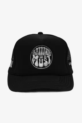 GRATITUDE TRUCKER HAT BLACK