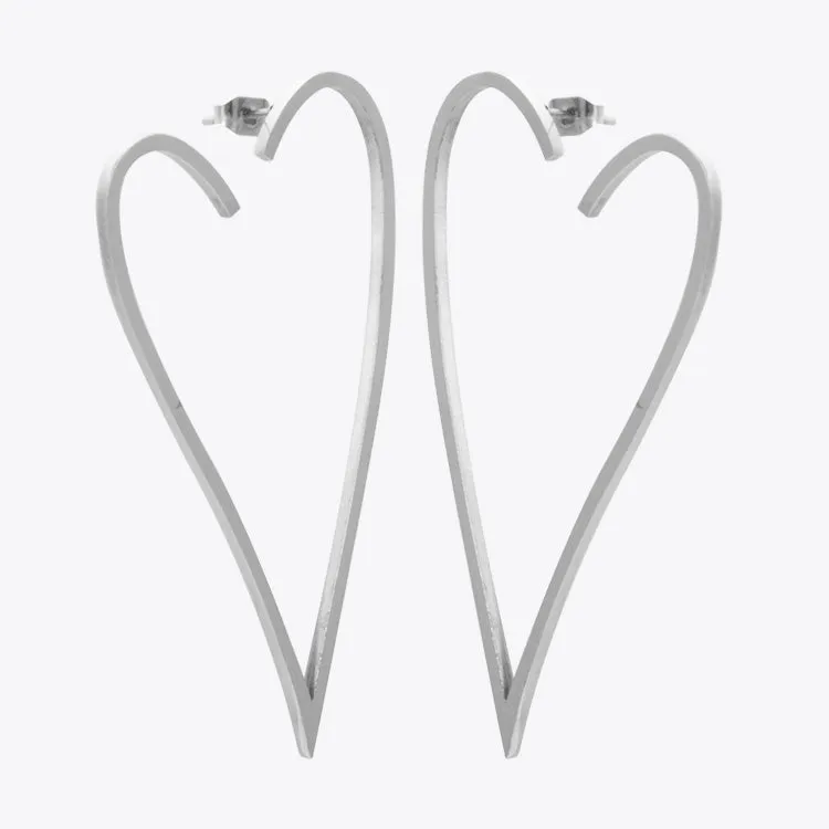 Heart Hoop Earrings