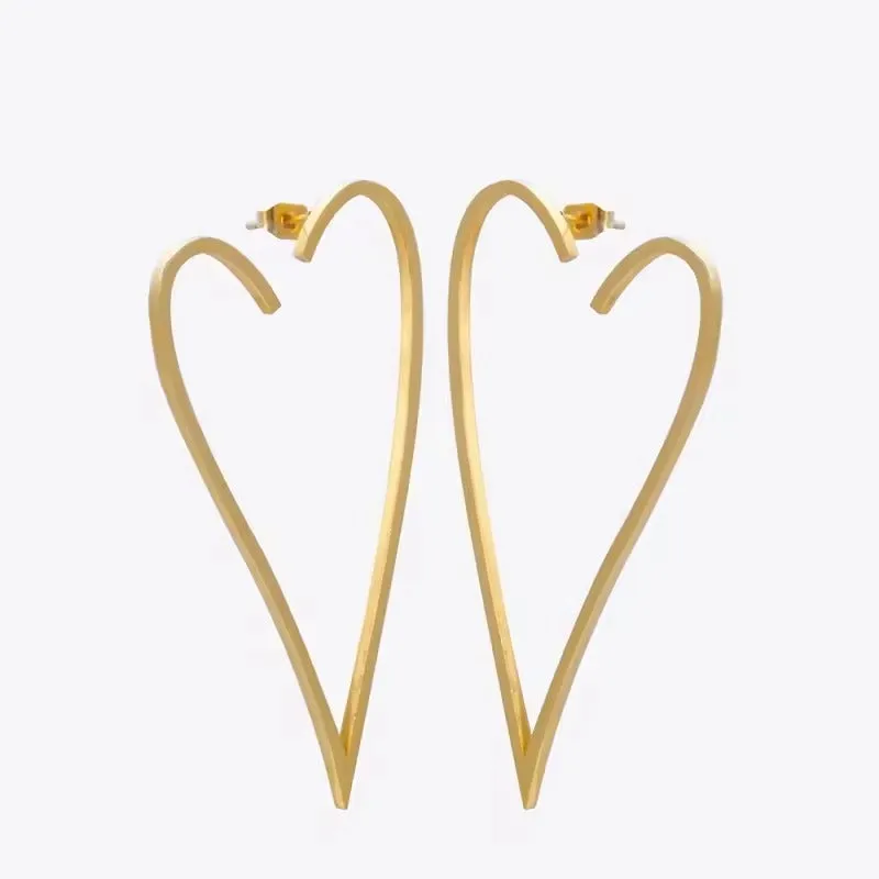 Heart Hoop Earrings