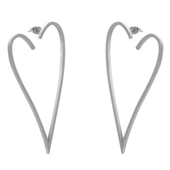 Heart Hoop Earrings