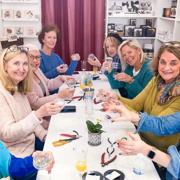 Holiday Sip & Create Jewelry Making Class - Necklace & Earrings