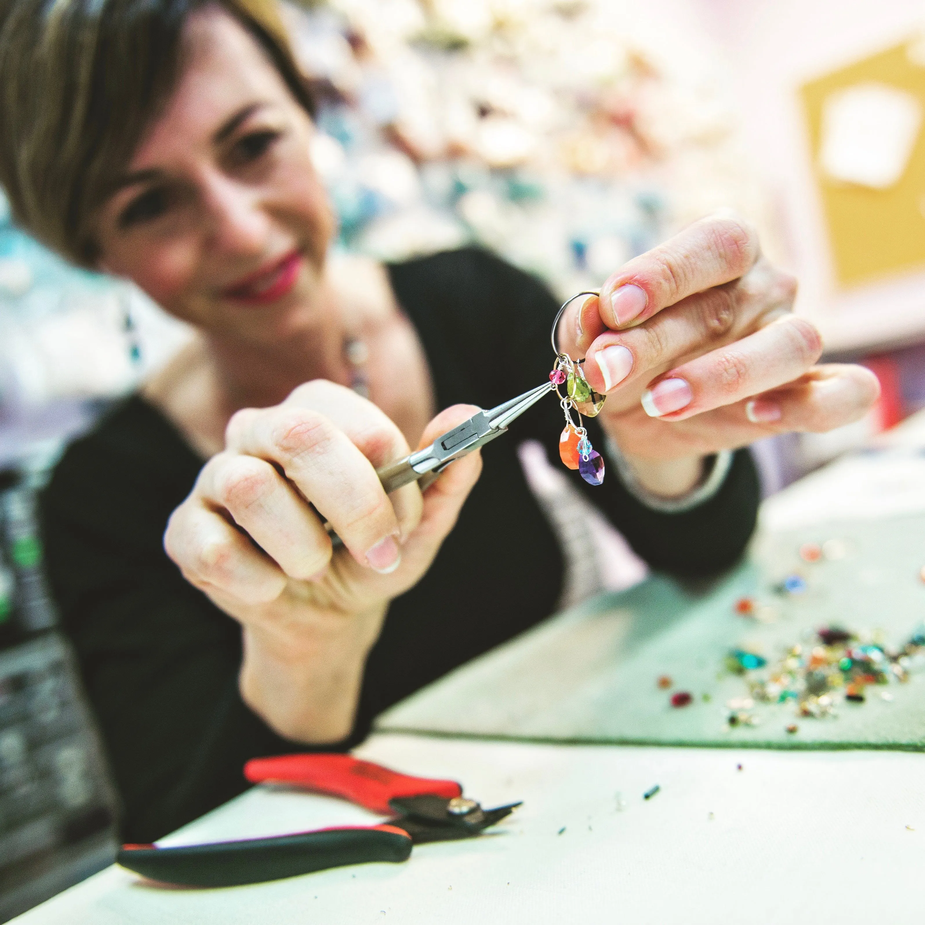 Holiday Sip & Create Jewelry Making Class - Necklace & Earrings