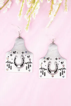 Horseshoe Cowtag Earrings