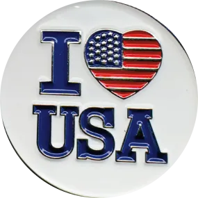 I Love The USA Hat Pin