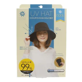 Japan UV Hat CUT Cool Folding UV Sun Hat Blue Stripe 1pc