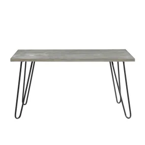 Keene Light Gray/Black Metal Dining Table