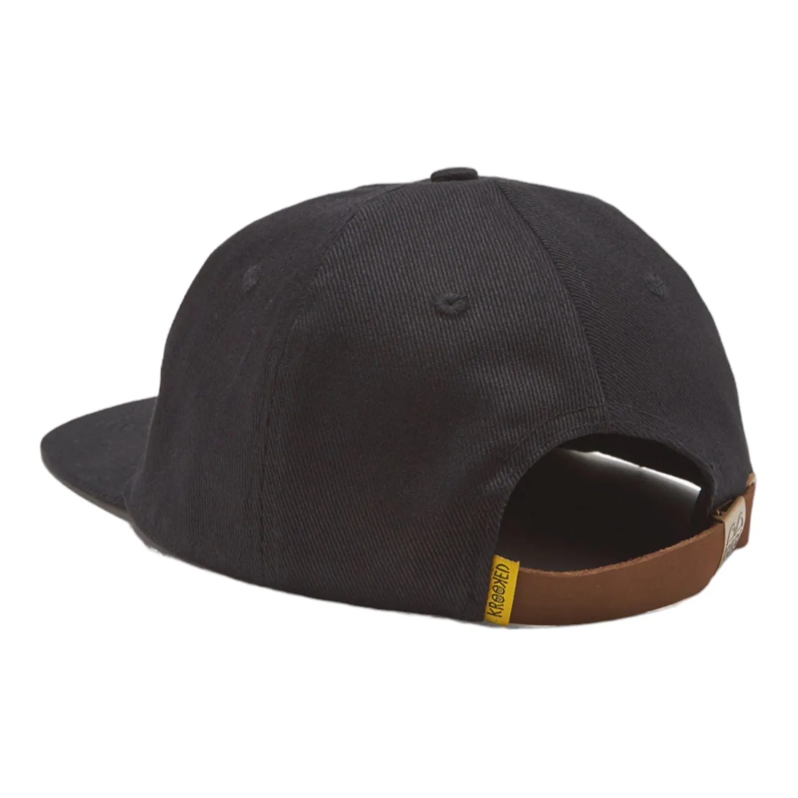 Krooked Shmolo 6 Panel Unstructured Snapback Hat Black