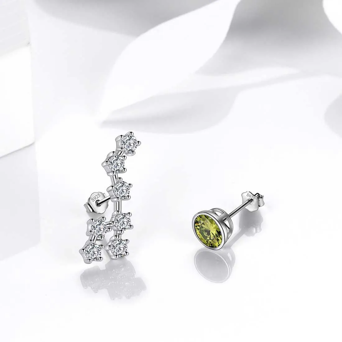 Leo Earrings August Birthstone Zodiac Studs Women Girls Jewelry Birthday Gift