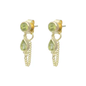 Leona Gold Peridot Studs