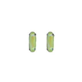 Long Oval Single Post Earring  in "Sun-Kissed Peridot" *Custom*