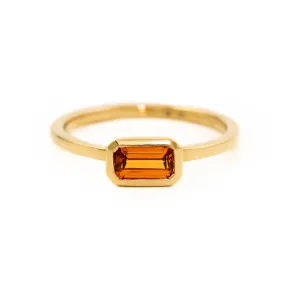 Mandarin Garnet Engagement Ring