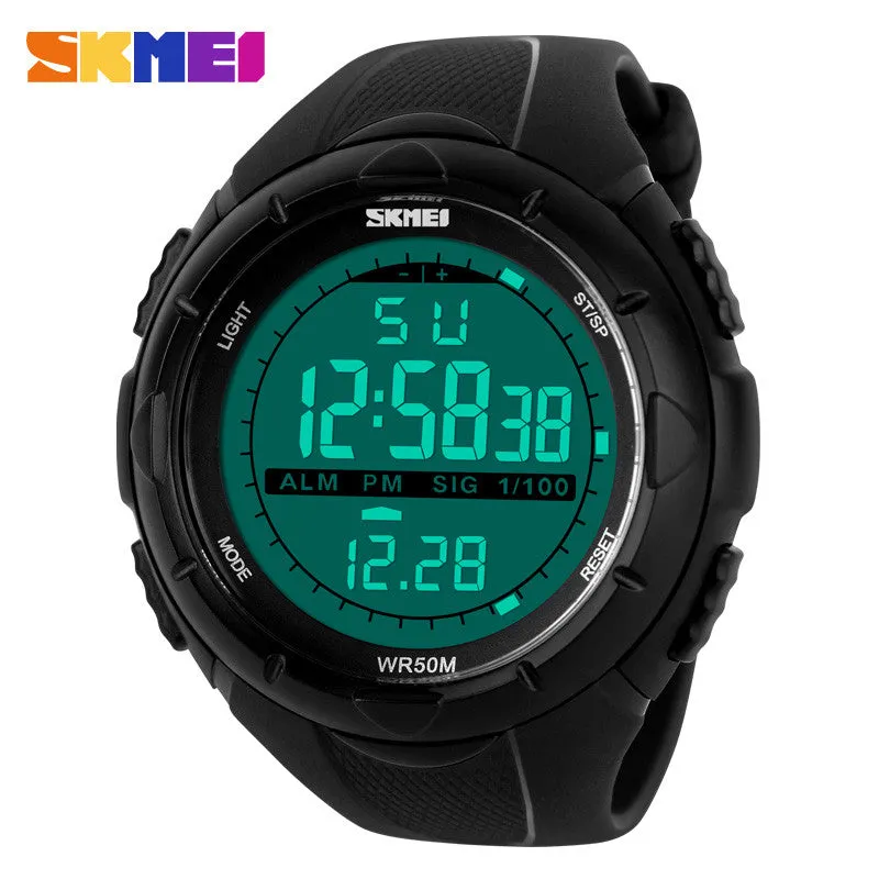 Men's LED Digital Sports Watch 50M Dive Swim Dress Watches Outdoor Wristwatches