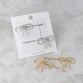 Metal Bow Hairpin Set