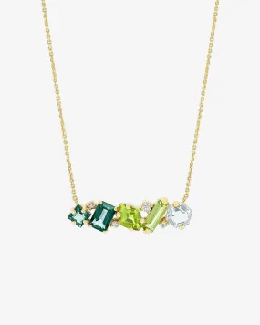 Nadima Blend Green Ombre Bar Pendant