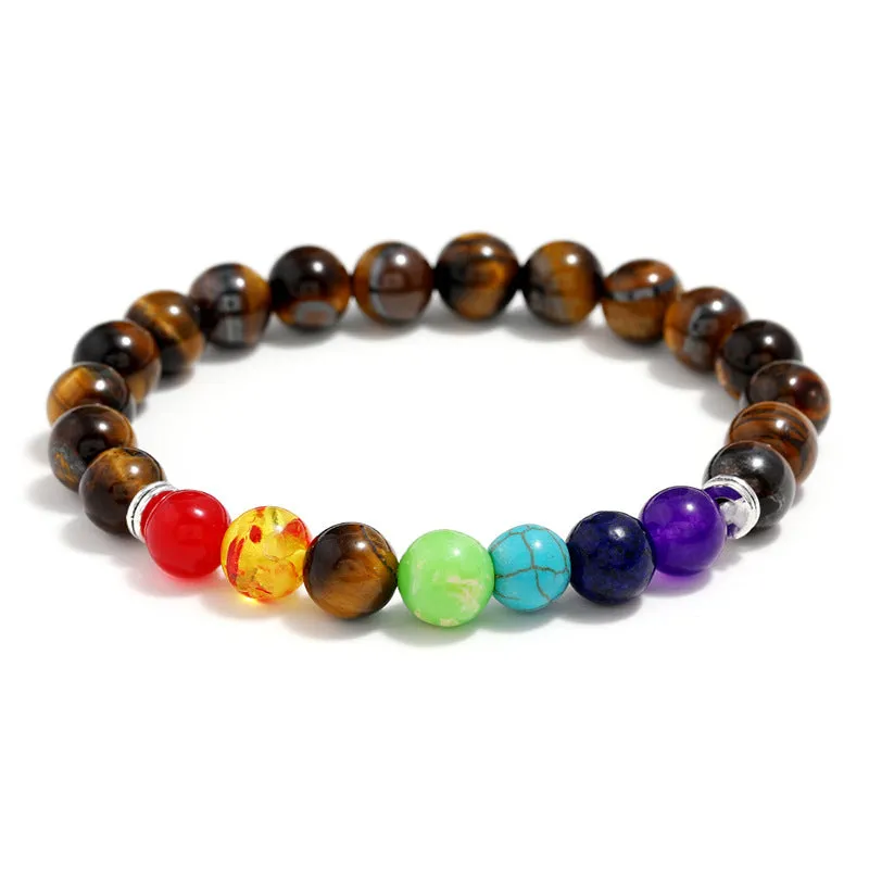 New Accessories European And American Beaded Bracelet Fashion Colorful Bracelet Simple Tigereye Bracelet