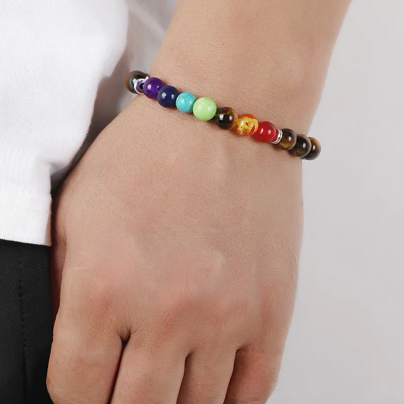 New Accessories European And American Beaded Bracelet Fashion Colorful Bracelet Simple Tigereye Bracelet